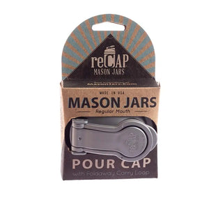 Silver Recap® Mason Jar Pour Cap With Carrying Loop
