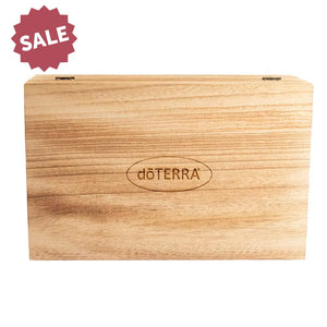 Dterra Branded Light Feathergrain Wood Essential Oils Box (Holds 40 Vials)