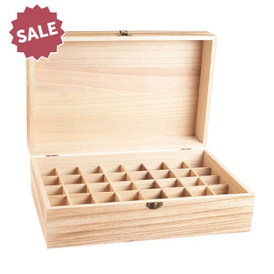 Dterra Branded Light Feathergrain Wood Essential Oils Box (Holds 40 Vials)