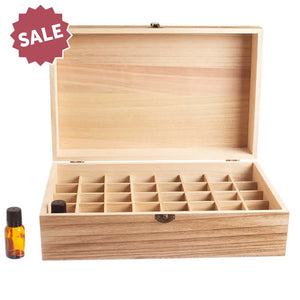 Dterra Branded Light Feathergrain Wood Essential Oils Box (Holds 40 Vials)