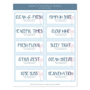 "Air Freshener" Make-It-Yourself Recipes and Label Set