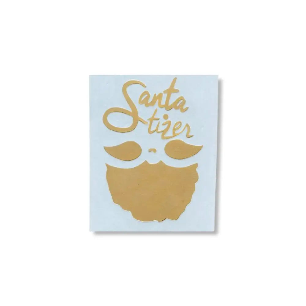 Hand Santa-Tizer Vinyl Label Gold
