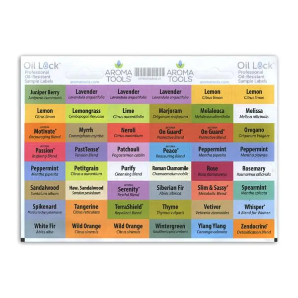 Oil Lock™ Rectangle Labels for Sample Vials of All doTERRA® Oils
