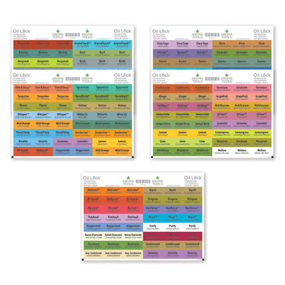 Best Value Oil Lock™ Rectangle Label Set for doTERRA® Sample Vials (240 Labels)