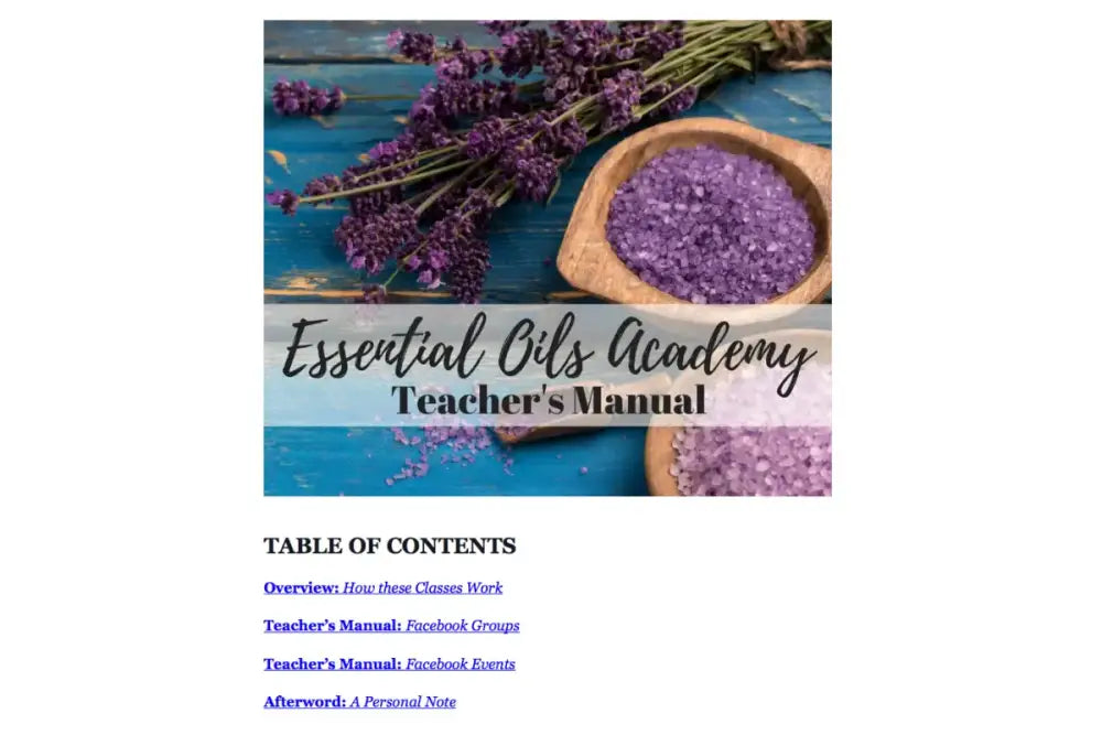 Essential Oils For Special Needs Oil Academy Digital Online Class