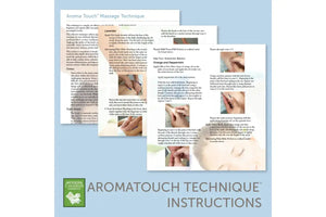 Inside the Modern Essentials Handbook (15th Edition, Sept. 2023): Highlights of the "AromaTouch Technique" instructions section.