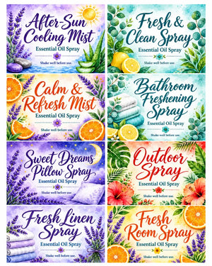 DIY Essential Oil Roller Blend Labels - Set of 8 (Copy)