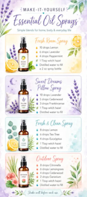Essential Oil Sprays Rack Card (Pack of 10)