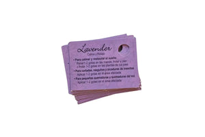 Spanish Oil Tips Cards (Sheet Of 15 Cards) Lavender
