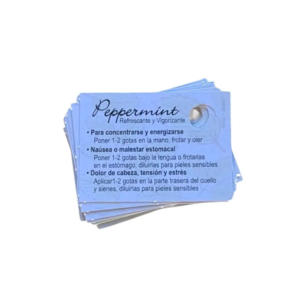 Spanish Oil Tips Cards (Sheet Of 15 Cards) Peppermint