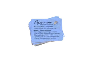 Spanish Oil Tips Cards (Sheet Of 15 Cards) Peppermint