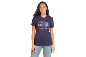 Unisex Doterra®: Empowered By Purity Flowers Short-Sleeve Shirt Storm Purple / Extra Large (Xl)
