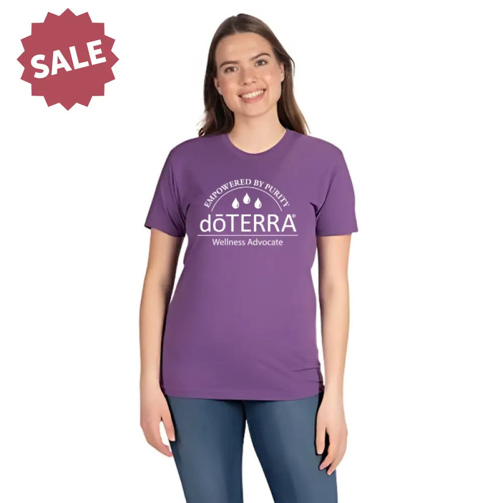 Dt Empowered By Purity With Drops - Unisex Short Sleeve T-Shirt Purple Rush / Small (S)