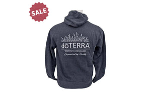 Doterra®: Empowered By Purity Flowers Lightweight Hoodie Heathered Charcoal / Small (S)