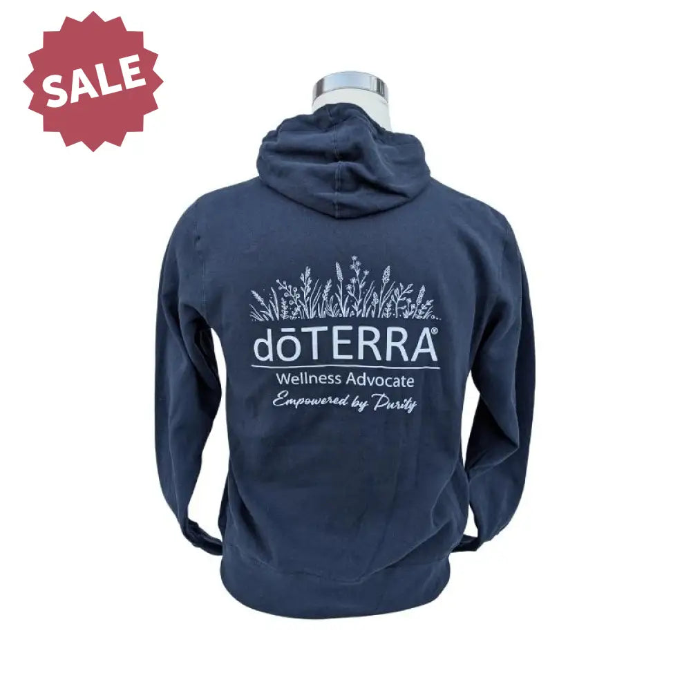 Doterra®: Empowered By Purity Flowers Lightweight Hoodie Navy / Small (S)