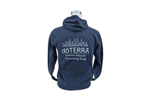 Doterra®: Empowered By Purity Flowers Lightweight Hoodie Navy / Small (S)