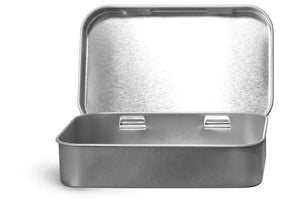 Metal Essential Oil Sample Bottle Storage Tin – Silver Hold eighteen 1/4 Dram Sample Bottles