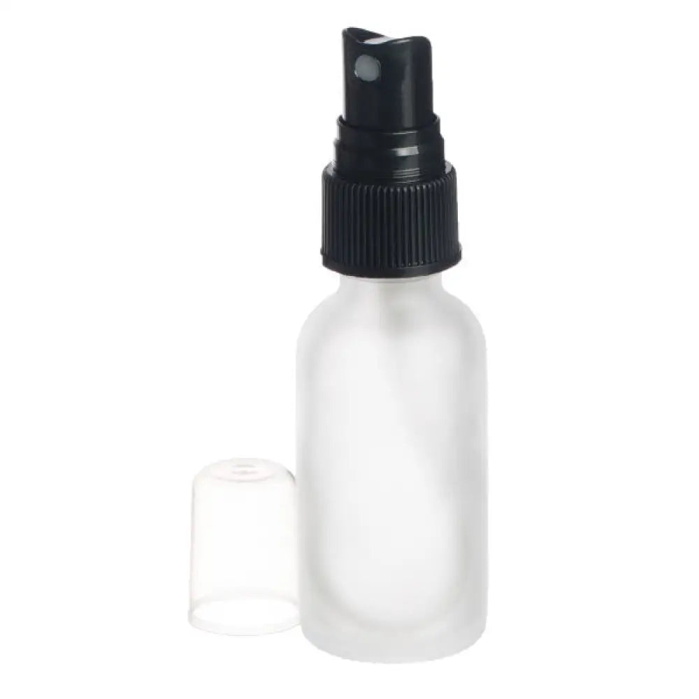 1 oz. Frosted Glass Bottles and Black Misting Sprayers (Pack of 6)