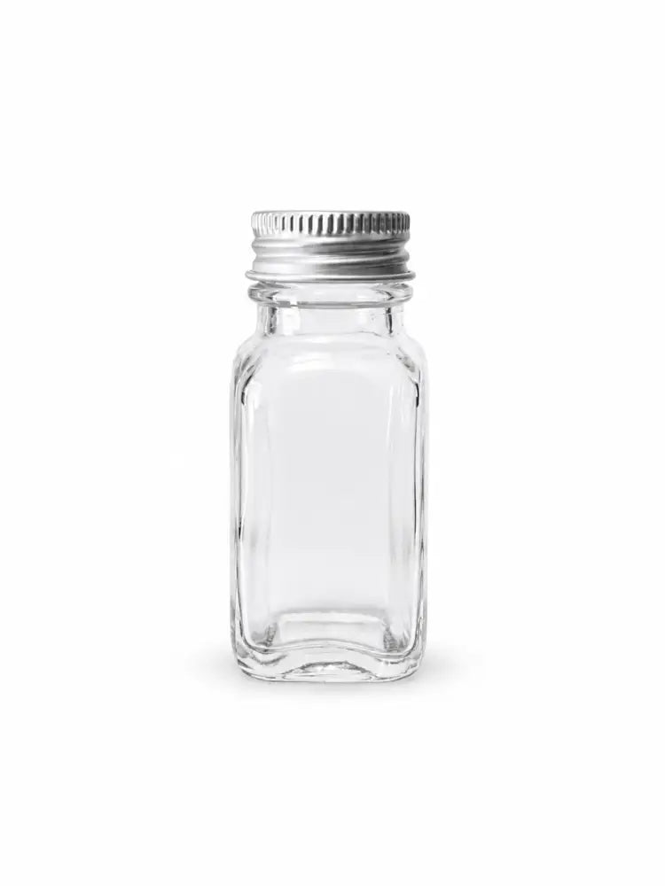 1 oz. French Glass Bottle - Silver Cap
