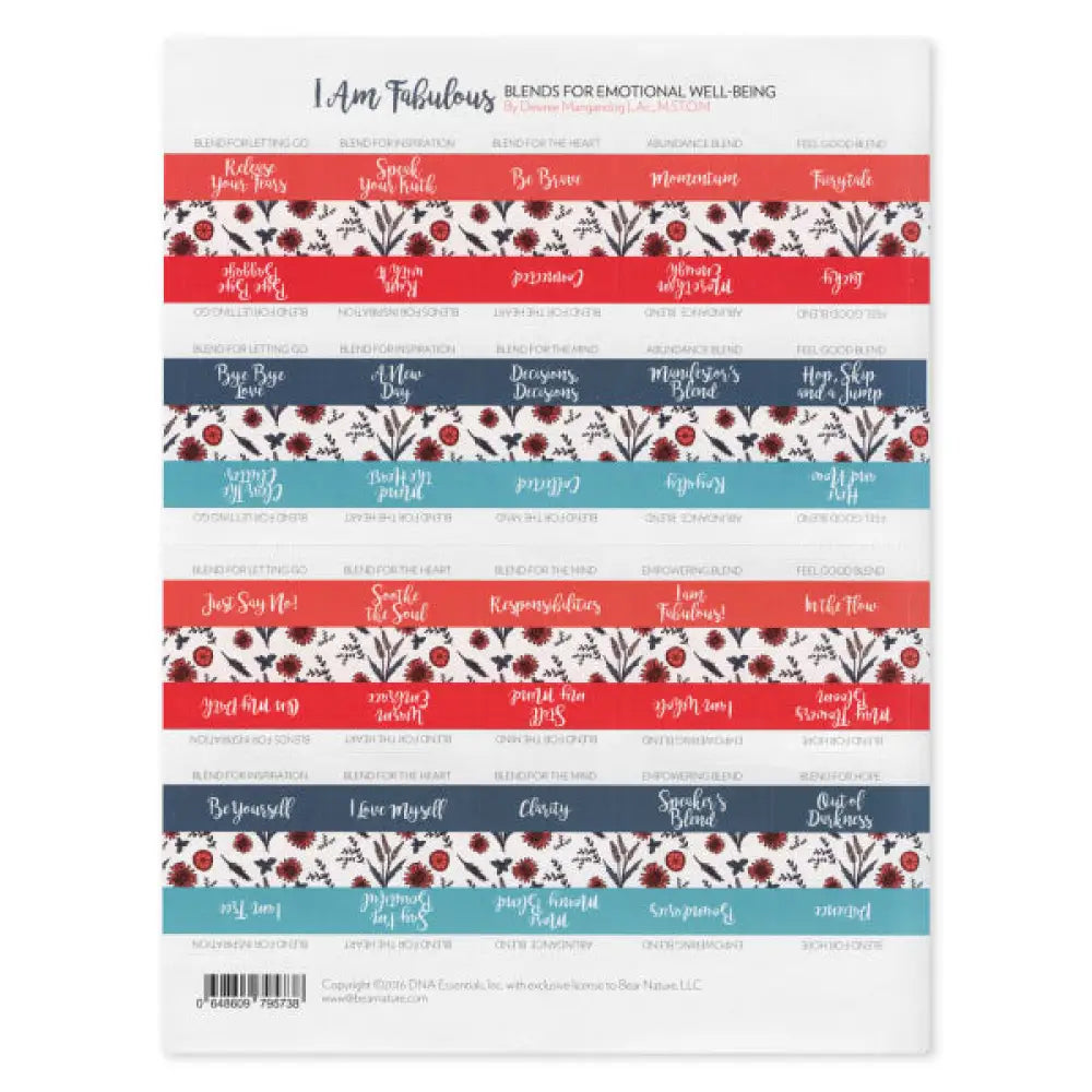 ’I Am Fabulous’ Blends Labels (Sheet Of 40)