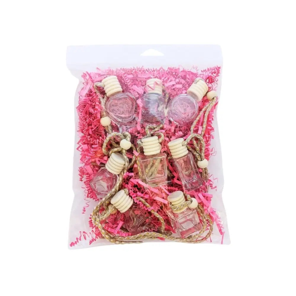 Hanging Glass Essential Oil Diffuser/Air Freshener (8 Assorted Vials)