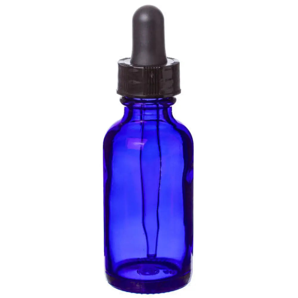 1 oz. Blue Glass Bottles with Dropper Caps (Pack of 6)