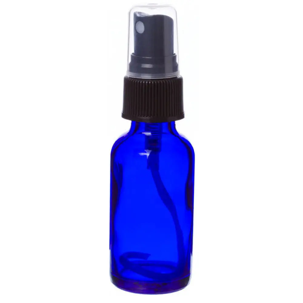 1 Oz. Blue Glass Bottles And Misting Sprayers (Pack Of 6) Black