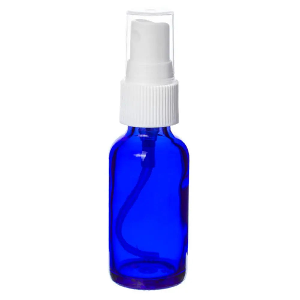 1 Oz. Blue Glass Bottles And Misting Sprayers (Pack Of 6) White