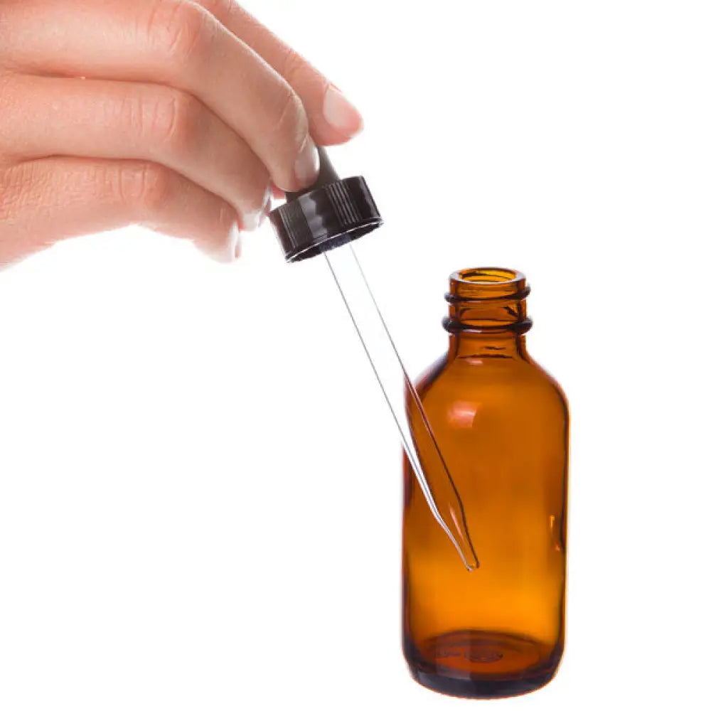 2 Oz. Amber Glass Bottle With Dropper Cap