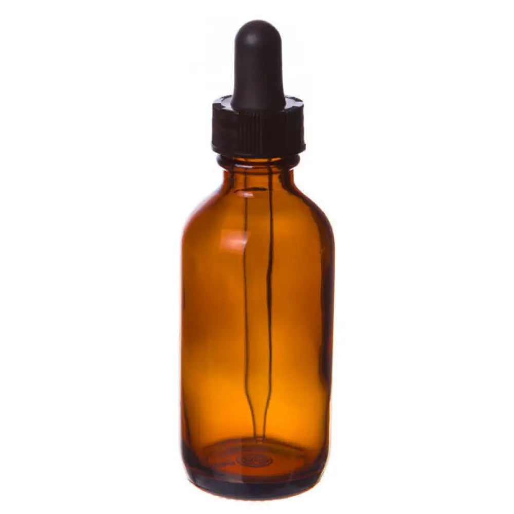 2 oz. Amber Glass Bottle with Dropper Cap
