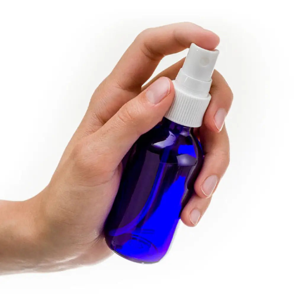 2 Oz. Blue Glass Bottle With Misting Sprayer