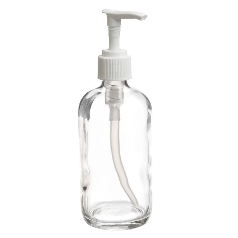 8 oz. Clear Glass Bottle with Pump