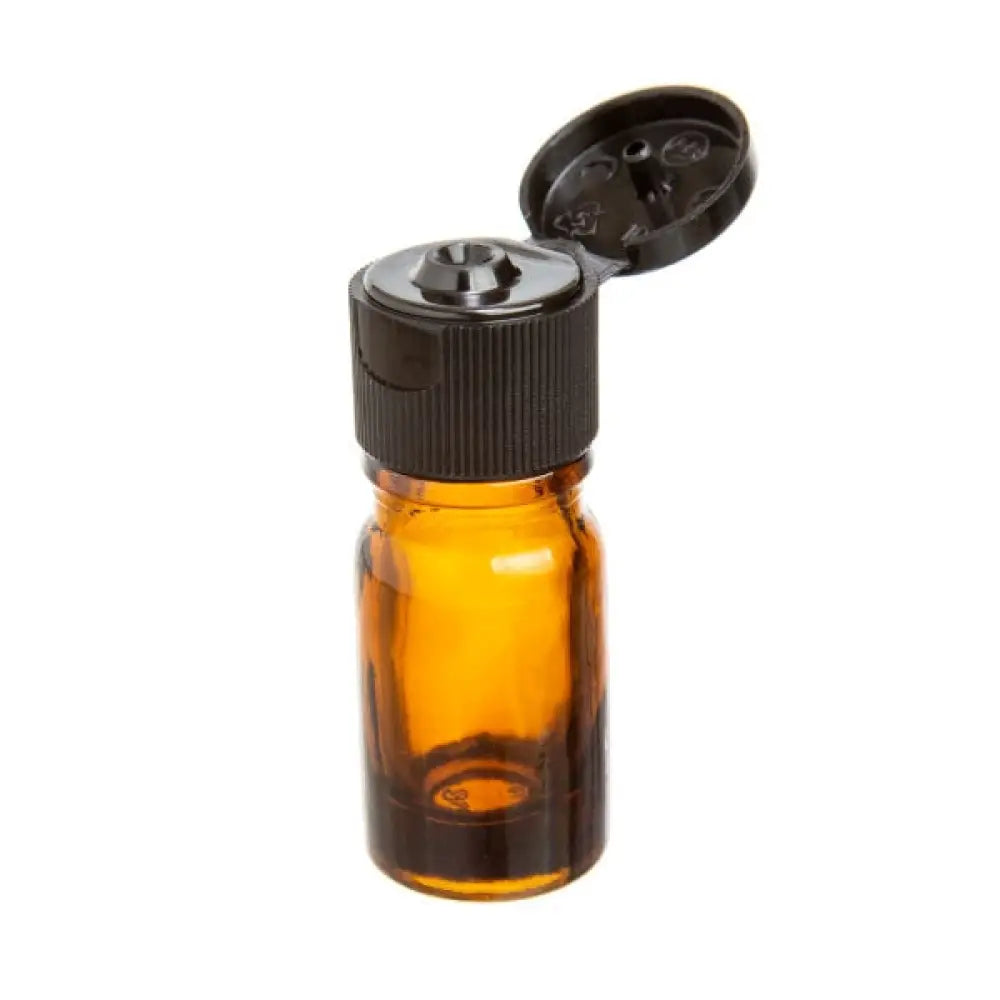 5 ml Amber Glass Vials with Black Snap-Top Caps (Pack of 6)