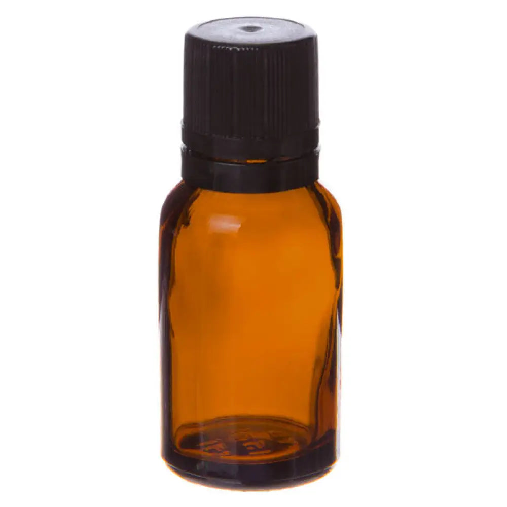 15 Ml Amber Glass Vials With Orifice Reducers And Euro-Style Caps (Pack Of 6) Black