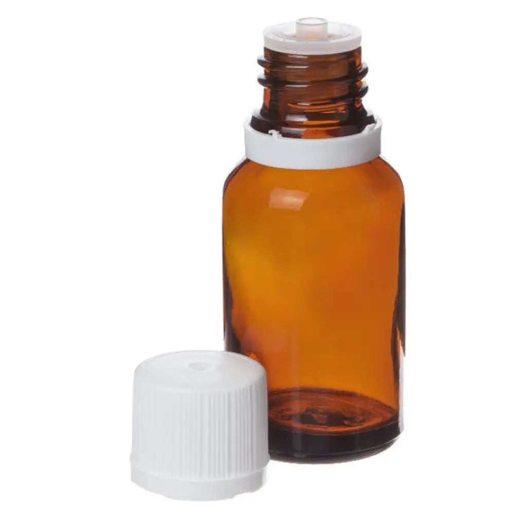 15 Ml Amber Glass Vials With Orifice Reducers And Euro-Style Caps (Pack Of 6)