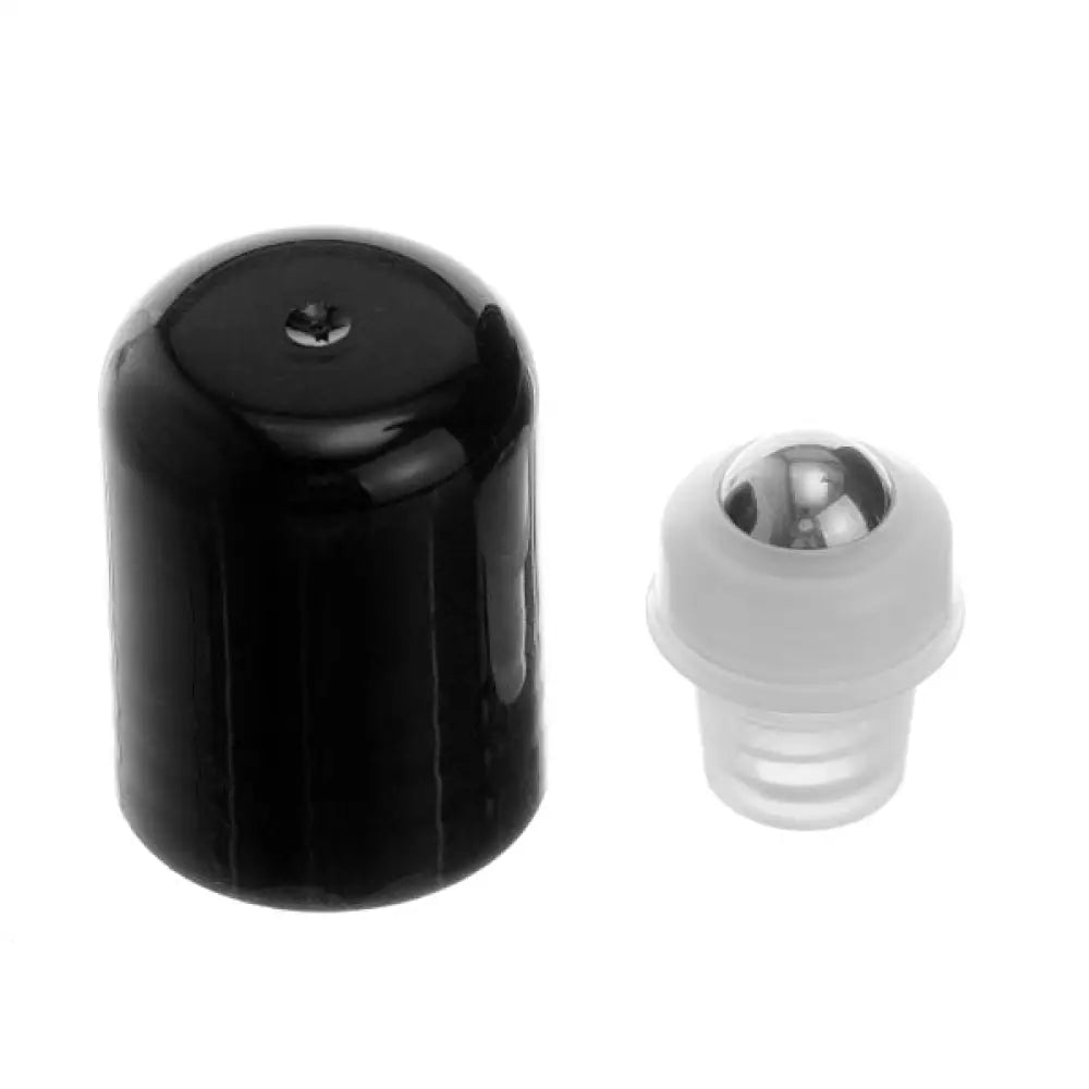 Patent-Pending SpringLock™ Stainless Steel Rollers with Lids for Standard Essential Oil Vials (Pack of 6)