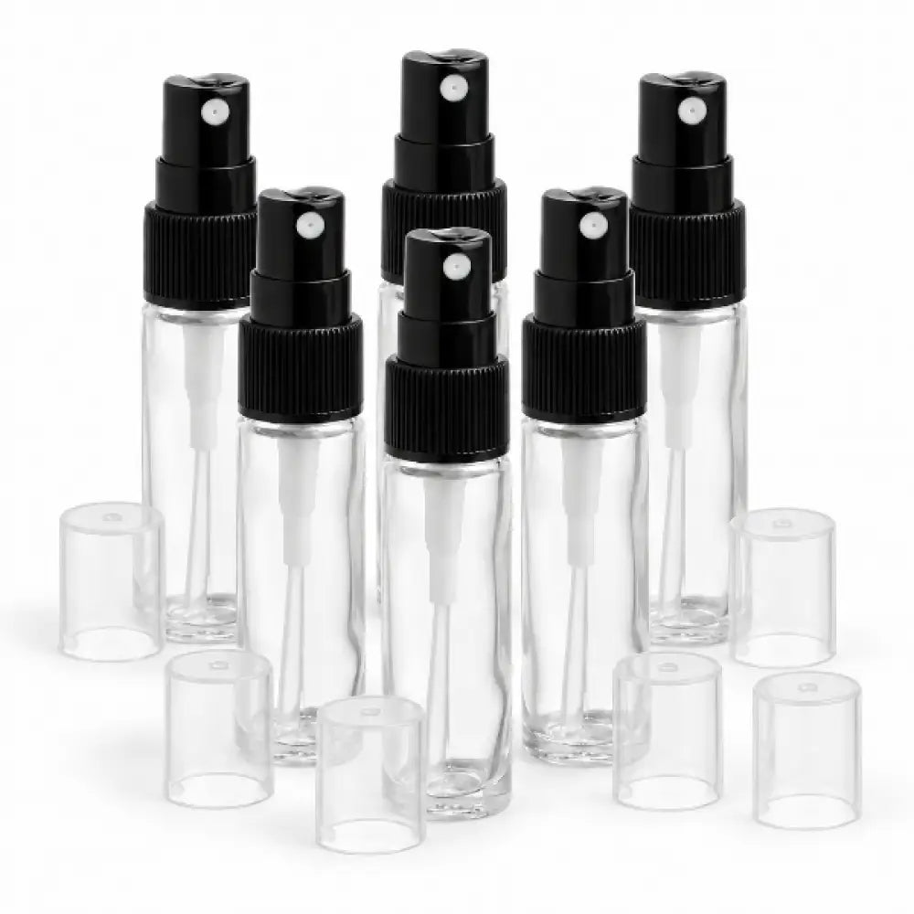 10 ml Clear Glass Vials with Misting Spray Tops (Pack of 6)