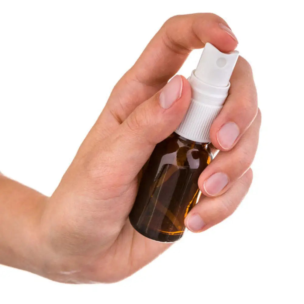 15 Ml Amber Glass Vials With Misting Sprayers (Pack Of 6) Black