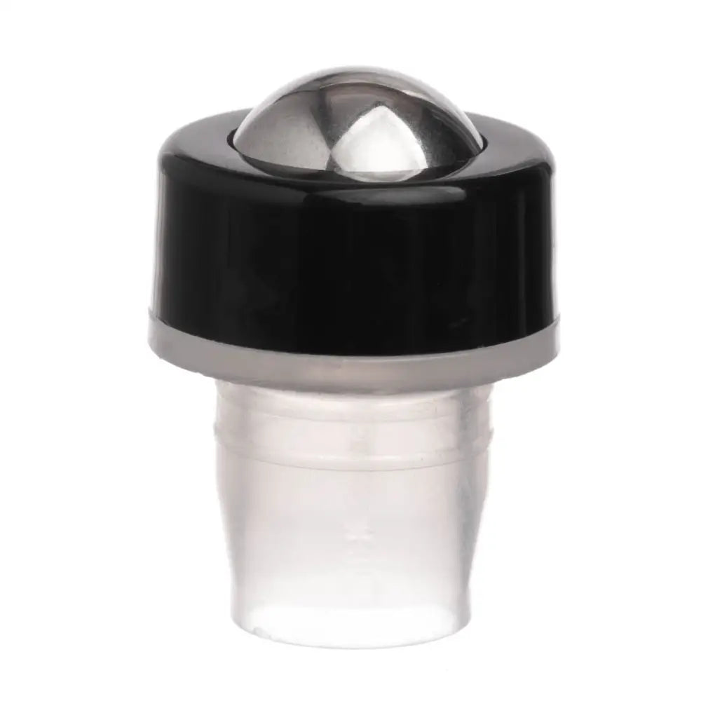 1/3 oz. Clear Glass Bottles with Metal Roll-ons and Assorted Bright Caps (Pack of 6)