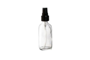 2 Oz. Clear Glass Bottle With Black Treatment Pump