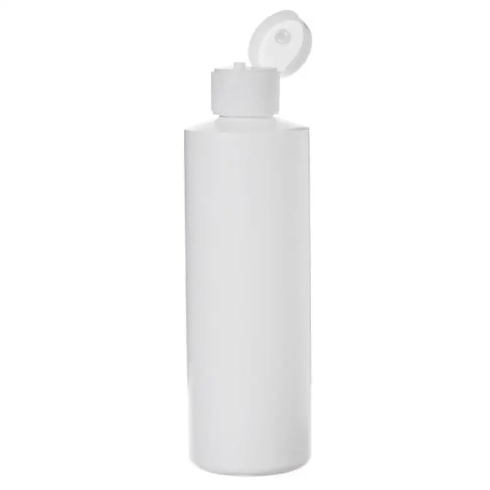 9186CK - 8 oz. White Plastic Bottle with Snap-top Cap (Single Item).