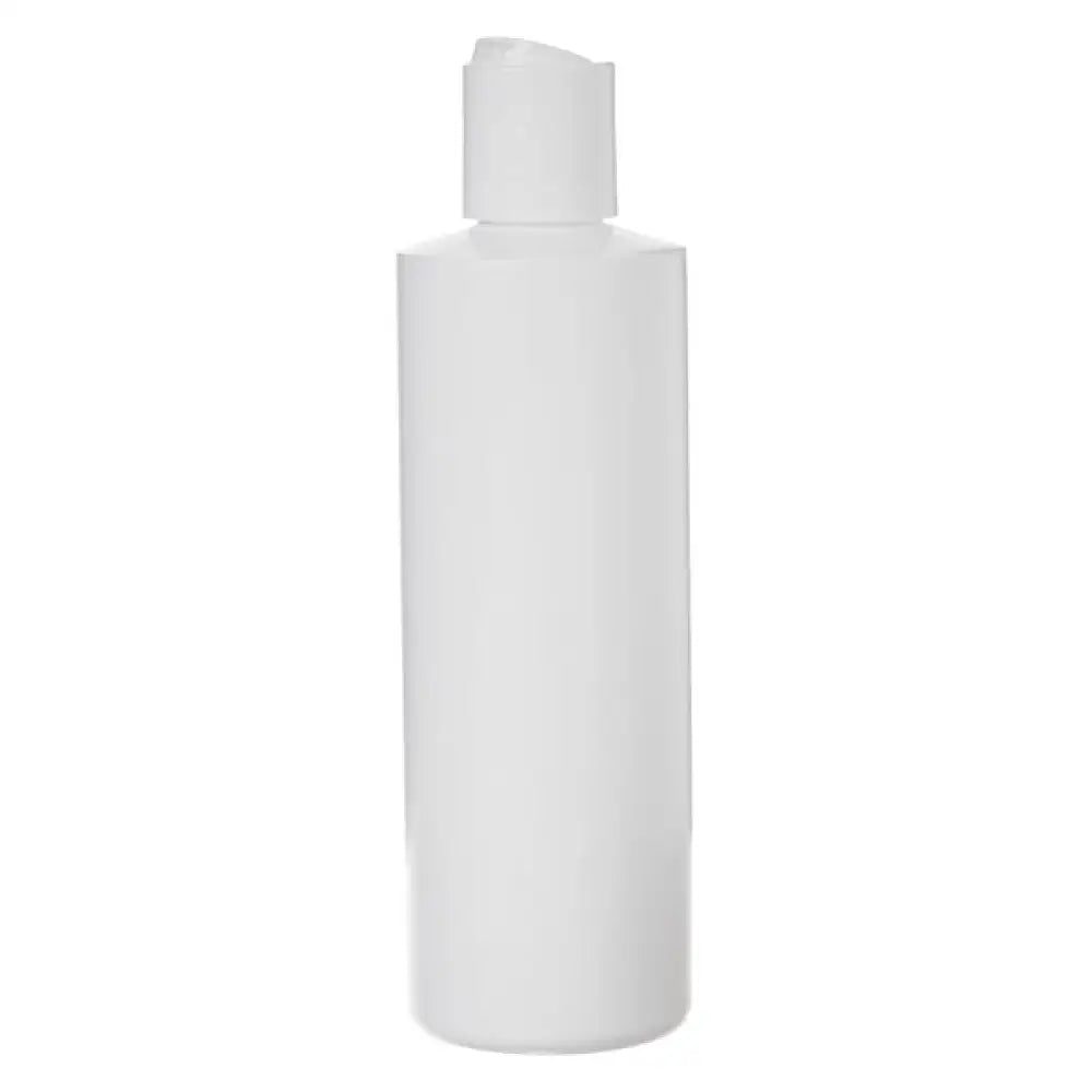 8 oz. White Plastic Bottle with Disc-top Cap