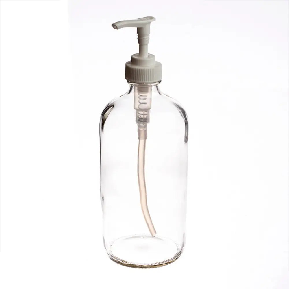 16 oz. Clear Glass Bottle with Pump