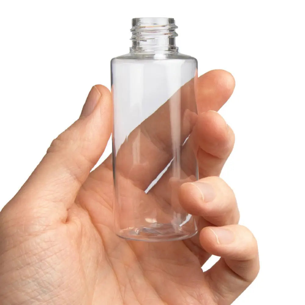 2 oz. Clear PET Cylinder Plastic Bottle (24-410 Neck Size)