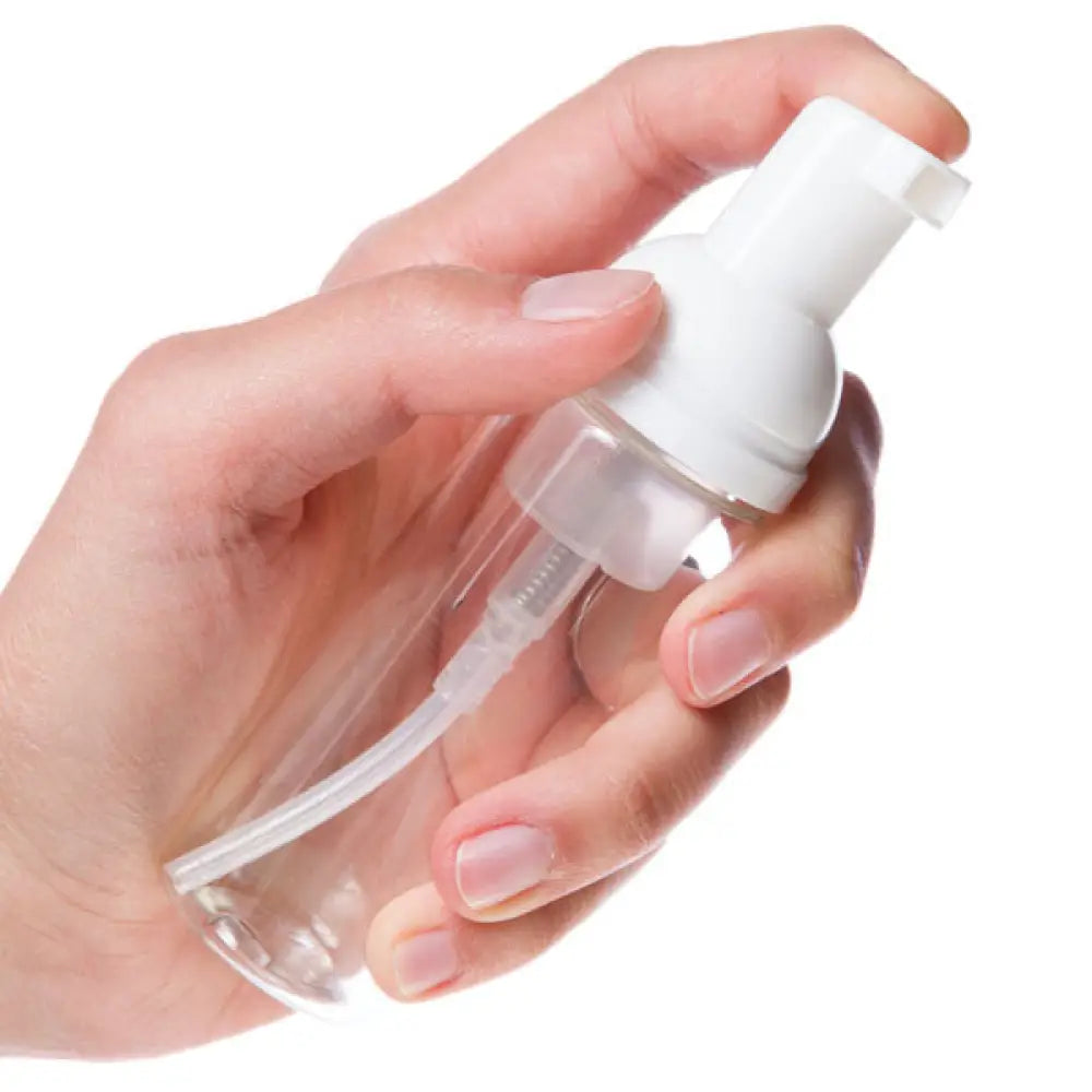 50 ml Clear Handheld Foamer Bottle with White Fingertip Pump