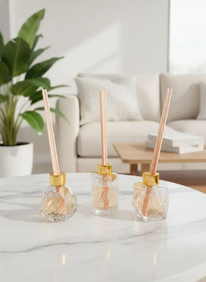 Glass Essential Oil Reed Diffuser with Recipes (Set of 3) 9309Set1