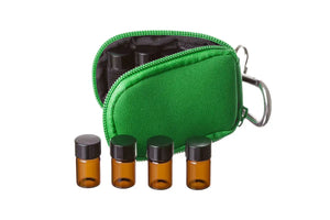 Aroma Ready Key Chain Case With 8 Sample Vials (5/8 Dram) Apple Green