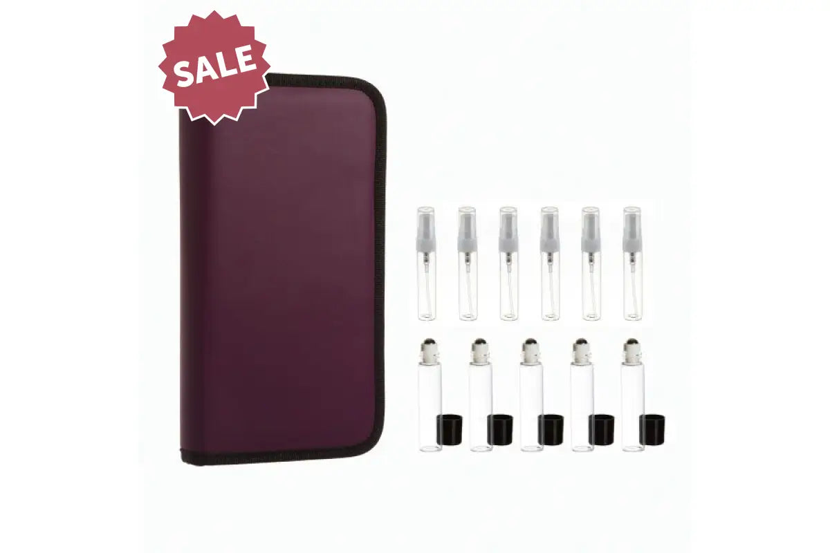 4 Ml Sample Clutch With Spray And Roll-Ons (Holds 12 Vials) Purple