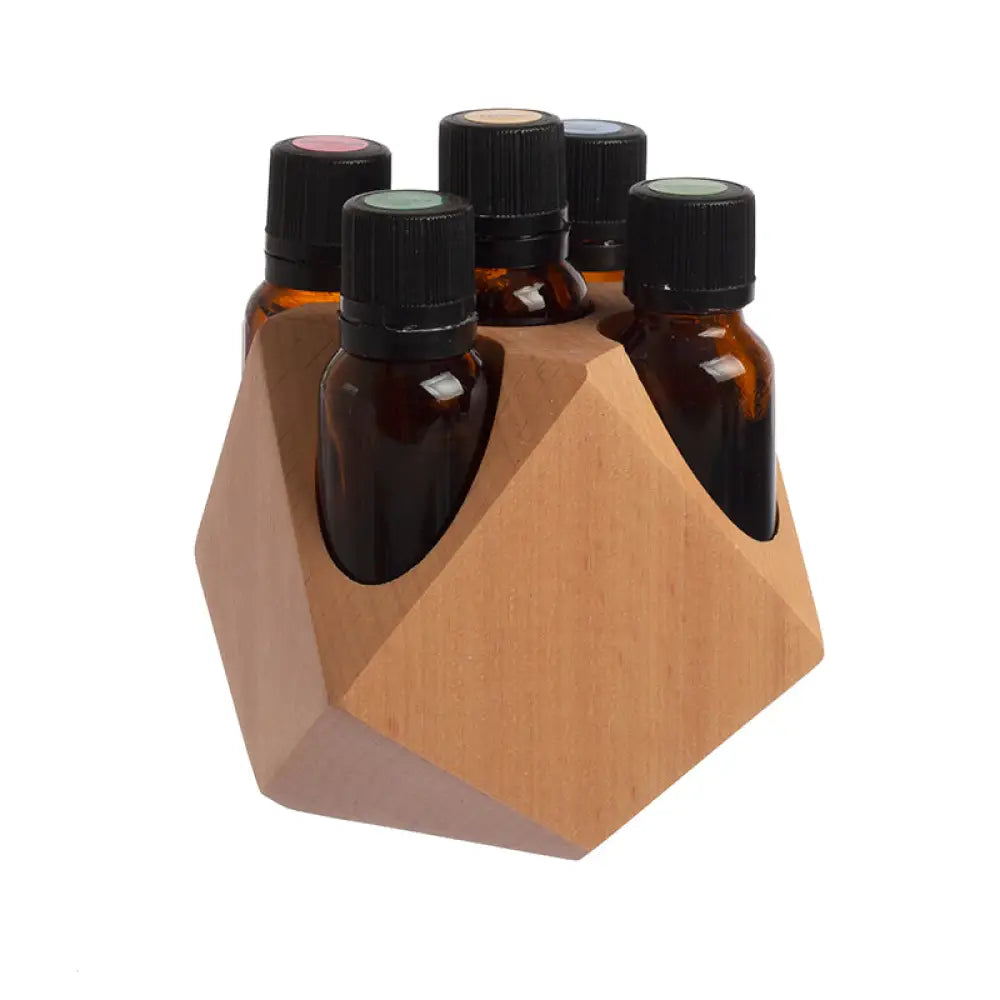 Wooden Geometric 15 Ml Display Riser (Holds 5 Vials)
