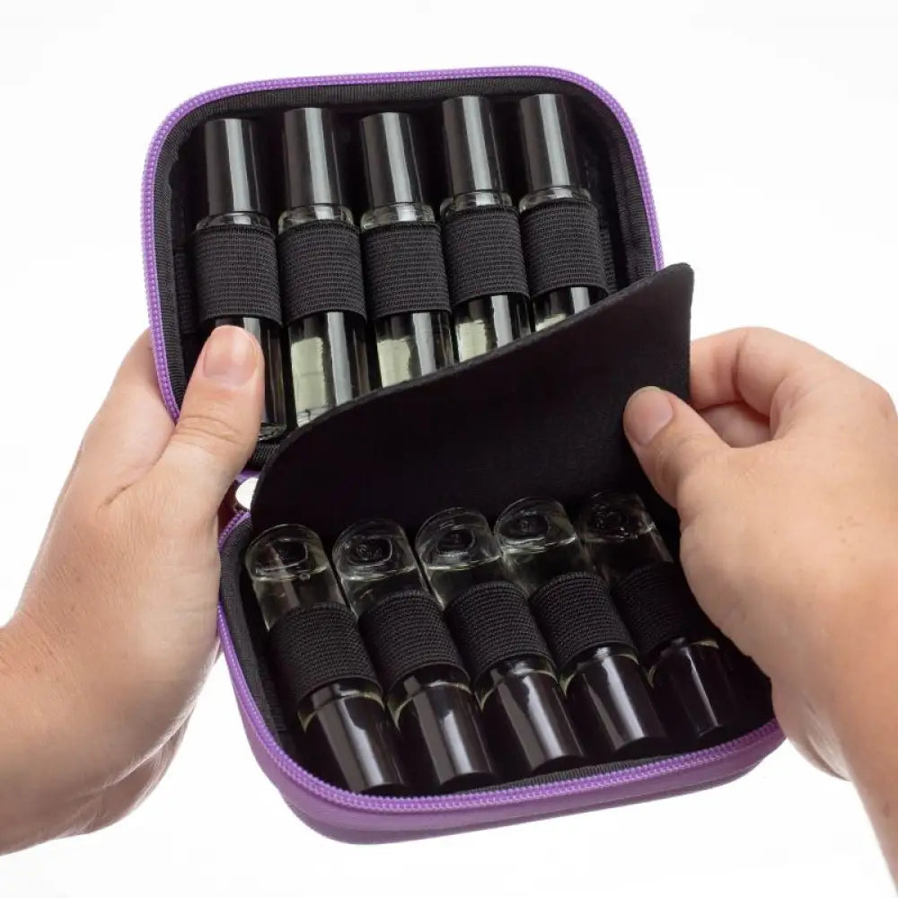 Compact Hard-Shell Travel Case For Roll-Ons (Holds 10 Vials)